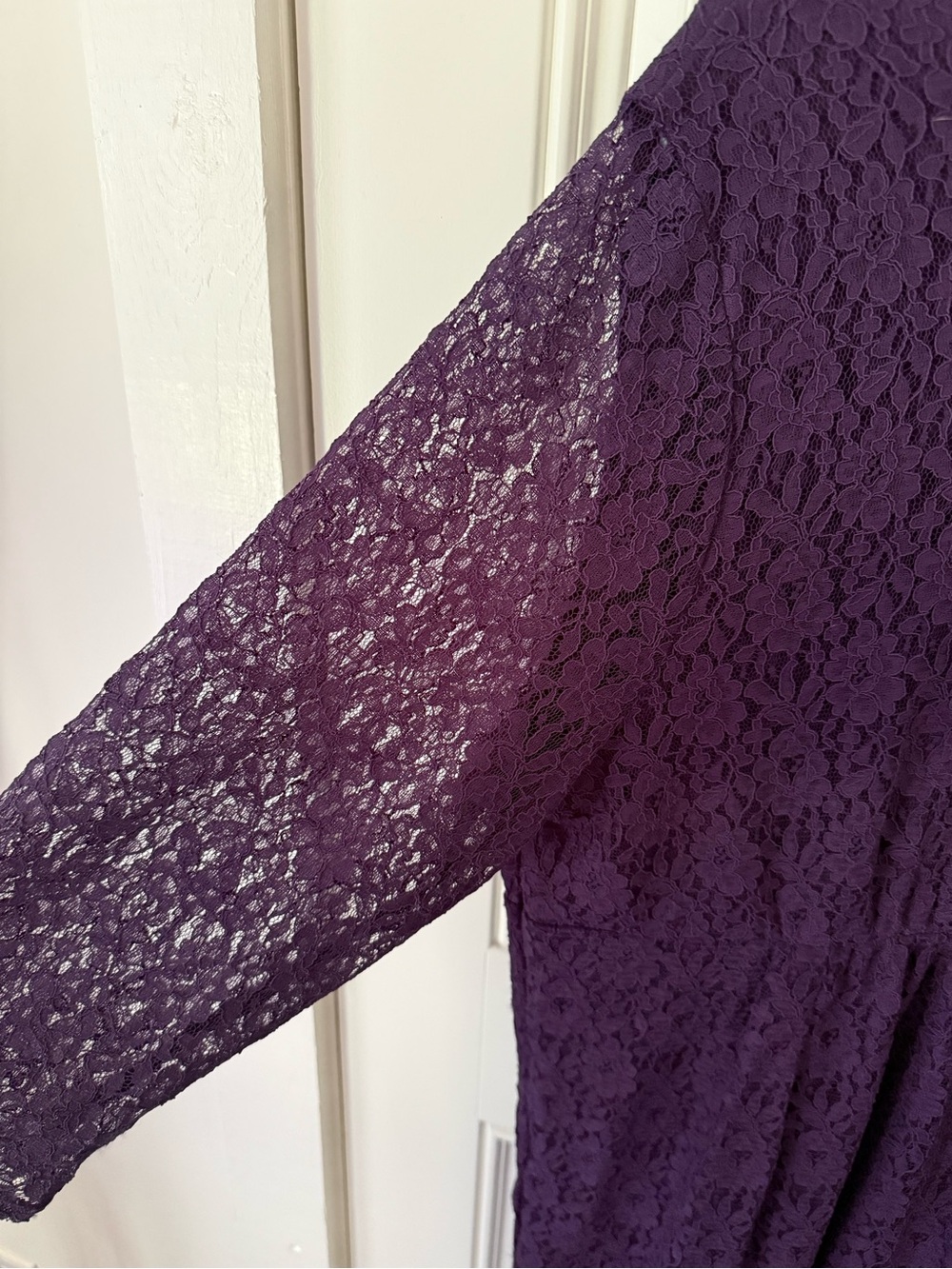 Lane Bryant Deep Purple Lace Wrap-Style Dress - Picture 5 of 7